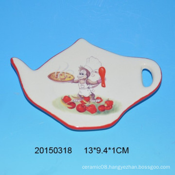 2016 useful ceramic teabag holder with monkey design